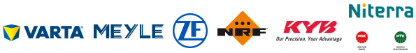 Varta, Meyle, ZF, NRF, KYB, Niterra, NGK și NTK
